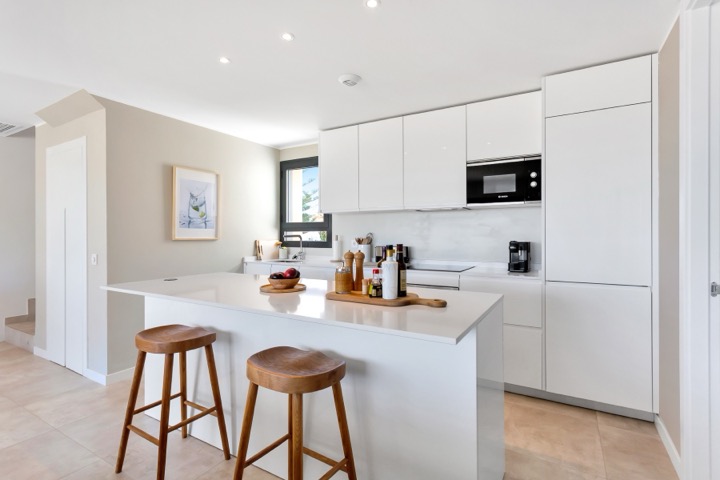 Kitchen with Breakfast Bar photographed for property marketing by Property Home Photos