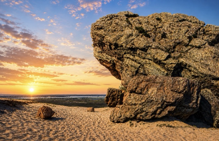 Agglestone Rock Sunset photographed for property marketing by Property Home Photos